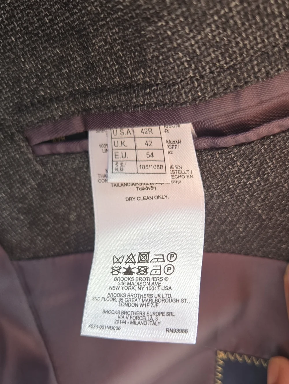 Brooks Brothers | Men's Gray Textured Regent Blazer - Tailored Sport Coat (42R)